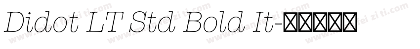 Didot LT Std Bold It字体转换